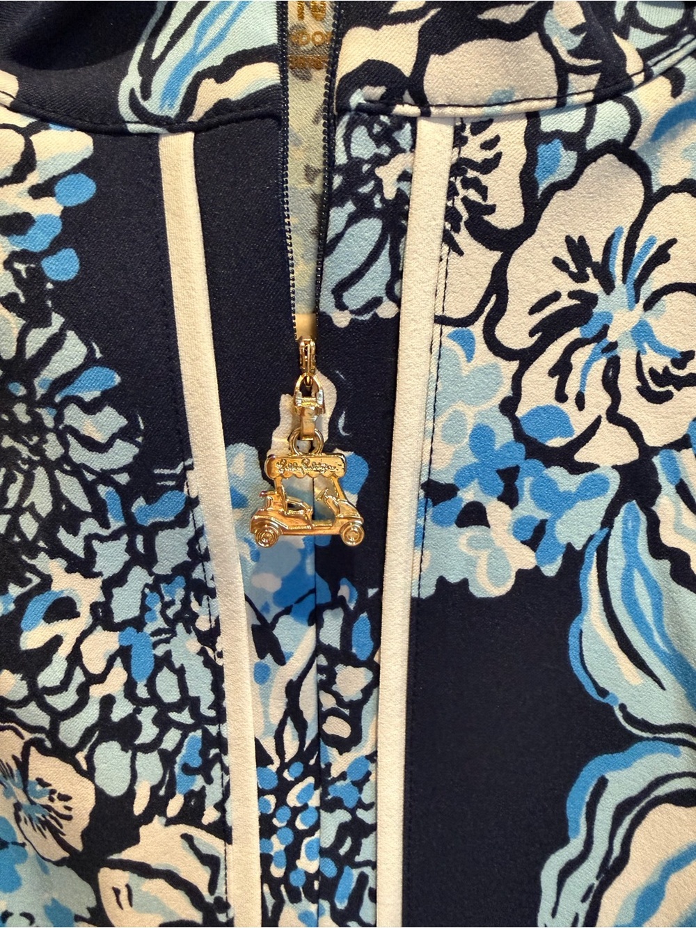 Lilly Pulitzer Luxletic Kathy Dress in Low Tide Navy Bouquet All Day - Picture 5 of 7